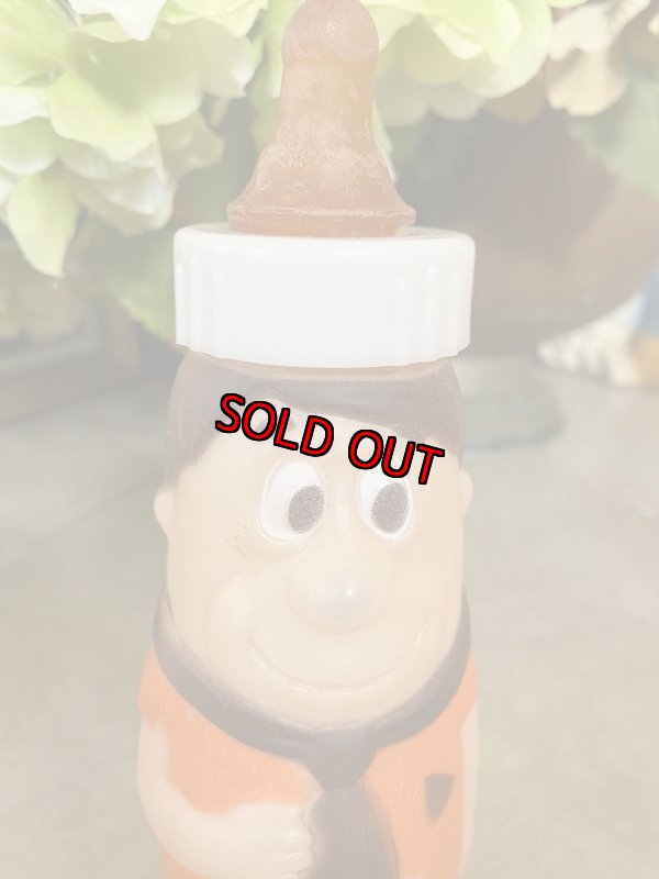 画像2: Hanna Barbera Flintstones Fred Baby Milk Bottle /  フリントストーンズ、フレッドの哺乳瓶ドール (2)