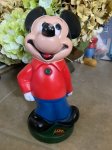 画像1: Disney Mickey Mouse  Vinyl doll coin bank / ディズニーのミッキーマウス　プラスチック製　貯金箱 (1)