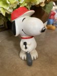 画像1:  Peanuts Soopy Golf Vinyl Squeak Bank Doll  / ピーナッツ　スヌーピー　ゴルフ　貯金箱　ソフビドール (1)