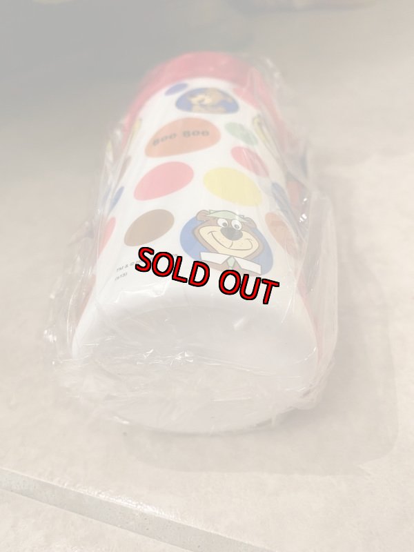 画像4: Hanna Barbera Yogi Bear Park Plastic  Red Lid Drink Bottle / ヨギベア パーク　赤い蓋　ストラップ付　ドリンクボトル (4)