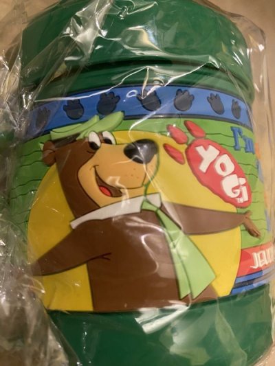 画像1: Hanna 　Barbera Yogi Bear Park Kids Plastic Cup 3D Green / ヨギベア パーク　子供用 グリーン　蓋付きコップ