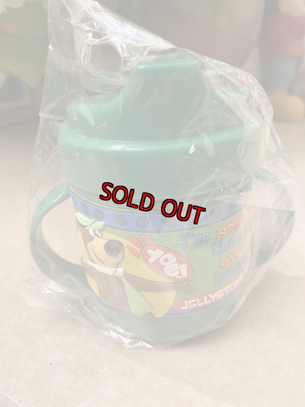 画像1: Hanna 　Barbera Yogi Bear Park Kids Plastic Cup 3D Green / ヨギベア パーク　子供用 グリーン　蓋付きコップ (1)