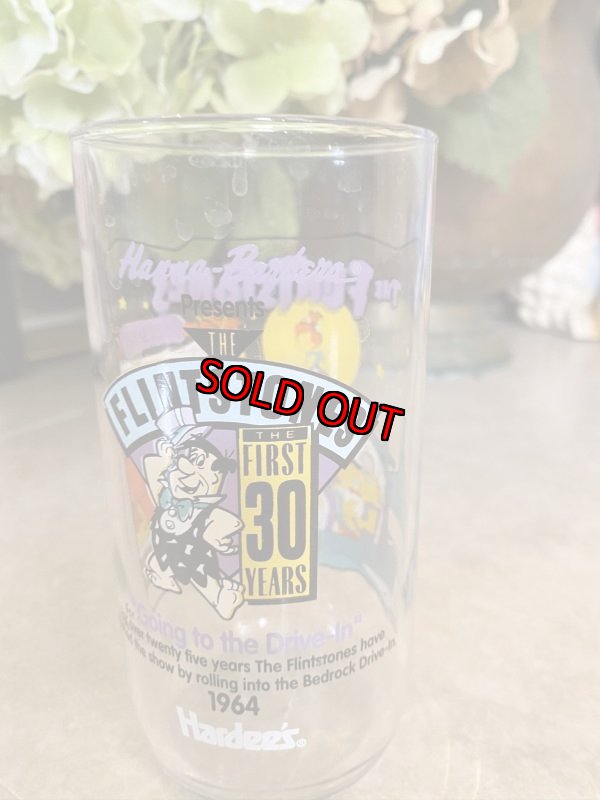 画像3: Hanna Barbera Flintstones Hardee‘s First  30 Years  Glass  /  フリントストーンズ、ハーディーズ　30年　イカダ　グラス (3)