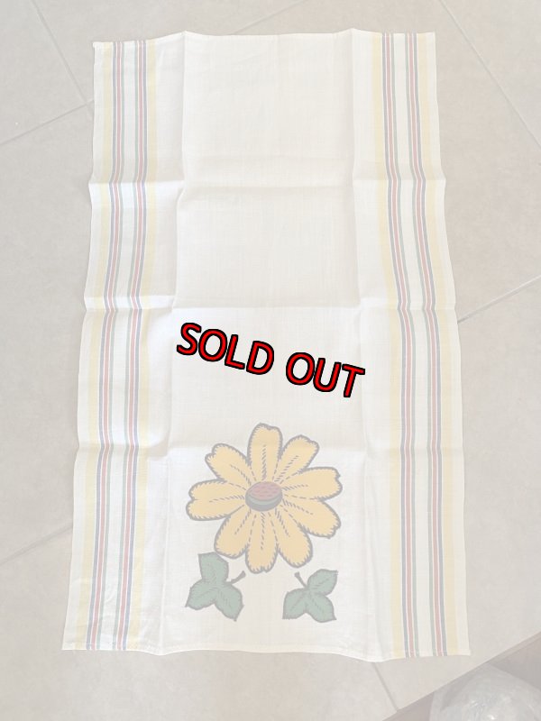 画像1:  Table Center Flowers  Fabric  / 布製 布巾　テーブルセンター　花柄　 (1)