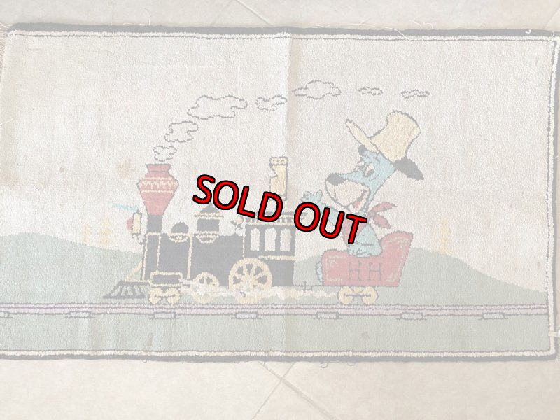 画像1:  Huckleberry Hound Rug  / ハックルベリーハウンド　ハンナバーベラ　ラグ　ベルギー製 (1)