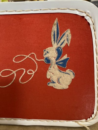 画像2: Red Rabbit  Kids Suite Case / 赤いウサギのアップリケ付　キッズ　スーツケース