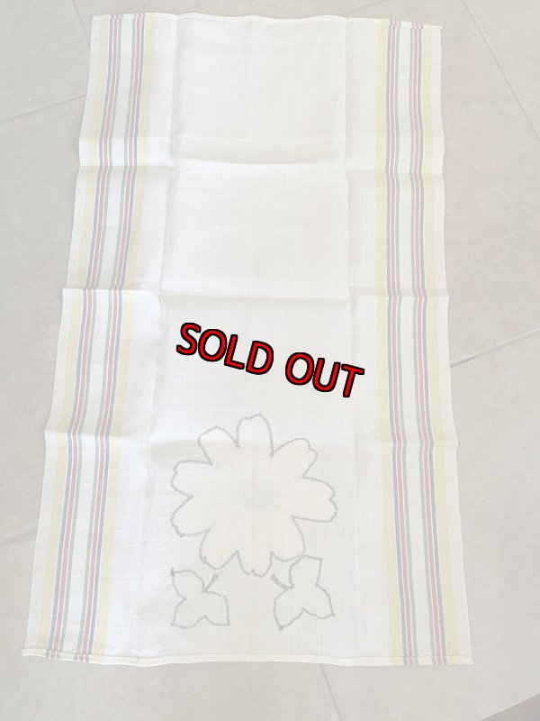 画像4:  Table Center Flowers  Fabric  / 布製 布巾　テーブルセンター　花柄　 (4)