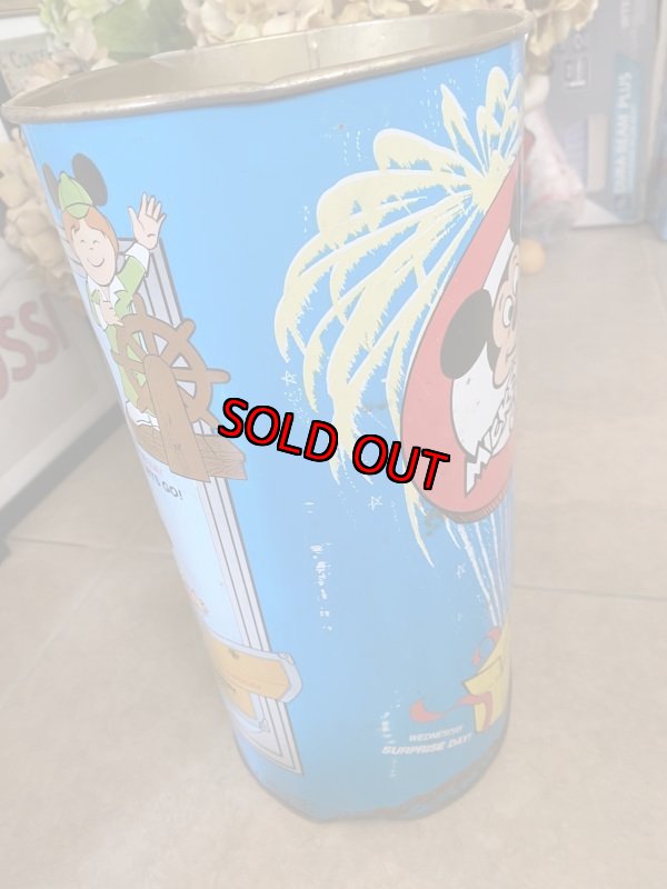 画像4: Disney Mickey Mouse Club  Tin Trash Can / ディズニーのミッキーマウスクラブ　ティン製　ゴミ箱　　70年代 (4)