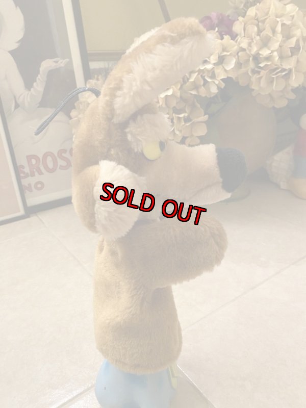 画像4: Looney Tunes  Wile. E. Coyote Plush  Puppet Doll /ルーニーチューンズ　ワイリーコヨーテ　パペットぬいぐるみ (4)