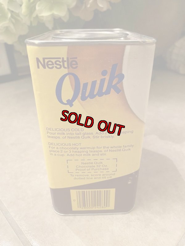 画像4: Nestle Quik Cocoa Tin Can  bank / ネスレ　クィック　ココア缶　ティン製の貯金箱 (4)