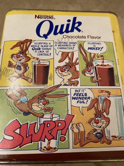 画像1: Nestle Quik Cocoa Tin Can  bank / ネスレ　クィック　ココア缶　ティン製の貯金箱