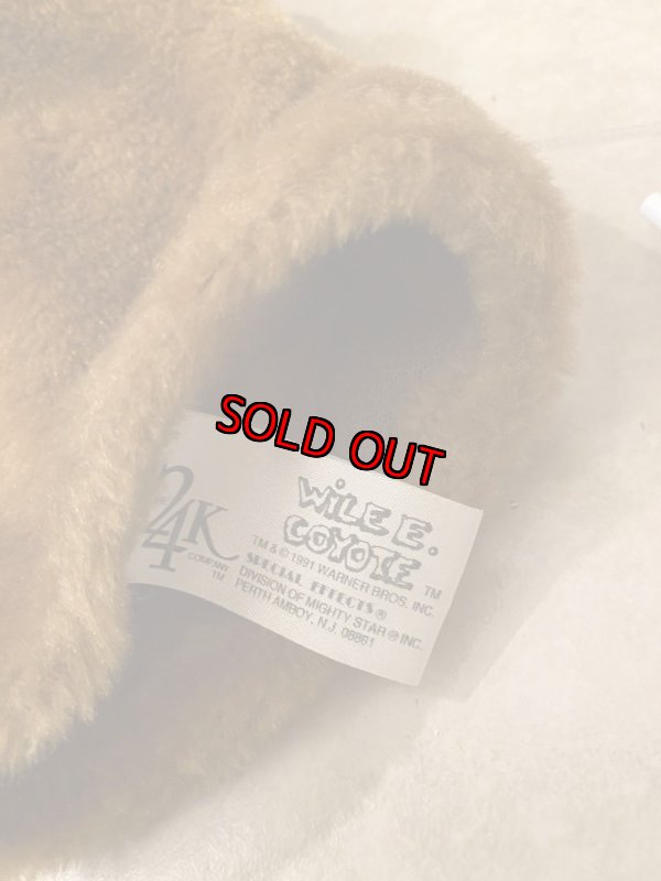 画像5: Looney Tunes  Wile. E. Coyote Plush  Puppet Doll /ルーニーチューンズ　ワイリーコヨーテ　パペットぬいぐるみ (5)