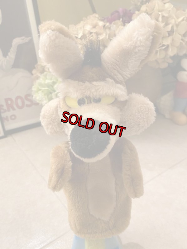 画像1: Looney Tunes  Wile. E. Coyote Plush  Puppet Doll /ルーニーチューンズ　ワイリーコヨーテ　パペットぬいぐるみ (1)