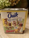 画像1: Nestle Quik Cocoa Tin Can  bank / ネスレ　クィック　ココア缶　ティン製の貯金箱 (1)