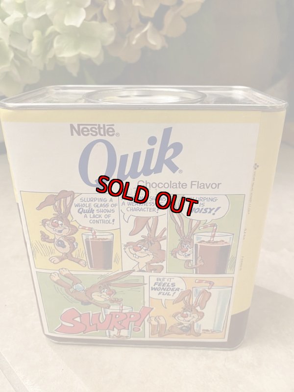 画像1: Nestle Quik Cocoa Tin Can  bank / ネスレ　クィック　ココア缶　ティン製の貯金箱 (1)