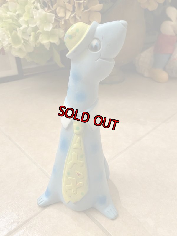 画像1: Blue Seal With Tie&Hat Vinyl Squeak Doll / ブルーオットセイ、ネクタイ&ハット　ソフビ、ラバードール　 (1)