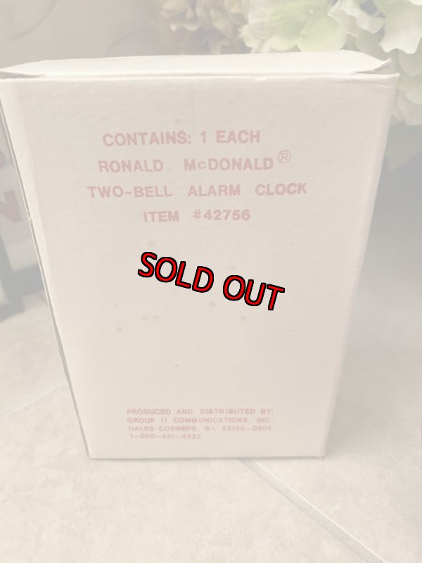 画像7: McDonalds Ronald  Alarm Clock With Box / マクドナルド、ロナルドのアラーム時計　箱付き (7)