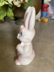画像2: Pink Rabbit Small Wonder Vinyl Squeak Doll / ピンクのウサギ、スモールワンダー　ソフビ、ラバードール　 (2)