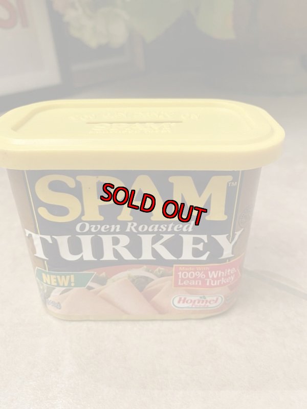 画像1: Spam Turkey Tin Can Coin bank　With Lid  / 蓋付きスパム缶　ターキー七面鳥　,ティン製の貯金箱 (1)