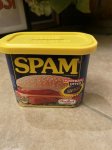 画像1: Spam Ham Tin Can Coin bank　With Lid  / 蓋付きスパム缶　、ティン製の貯金箱 (1)