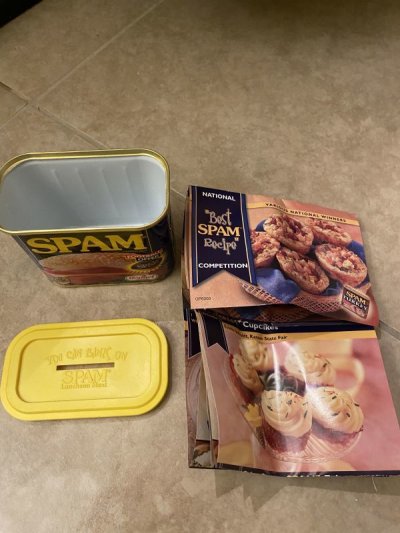 画像2: Spam Ham Tin Can Coin bank　With Lid  / 蓋付きスパム缶　、ティン製の貯金箱