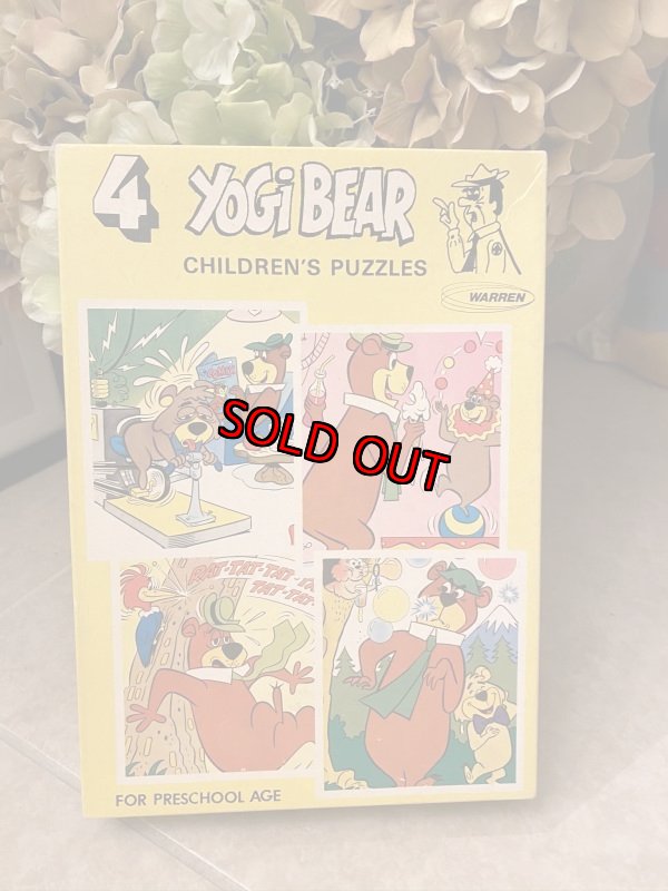 画像2: Hanna 　Barbera Yogi Bear Warren 4 puzzles  With Box  / ヨギベア　4枚セット　箱入りパズル　1976年 (2)