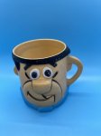 画像1: Hanna Barbera Flintstones Plastic Fred Face Mug / フリントストーンズ、プラスチック製フレッド、　フェイスマグ (1)