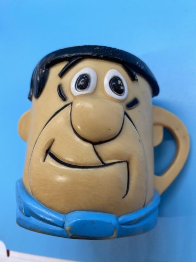 画像1: Hanna Barbera Flintstones Plastic Fred Face Mug / フリントストーンズ、プラスチック製フレッド、　フェイスマグ