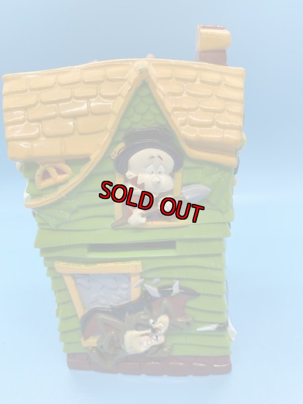 画像3:  Looney Tunes House Style  Plastic Bank /  ルーニーテューンズ  プラスチック製 家型 貯金箱 1997 (3)