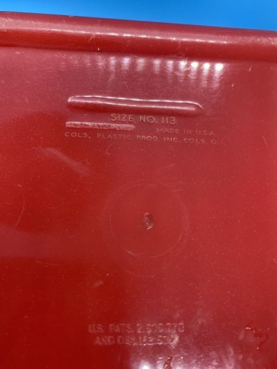 画像2: Red Plastic  Canister　With Lid  Set　Of 6 / レッド　プラスチック製　蓋付きキャニスター　6個セット　50‘s