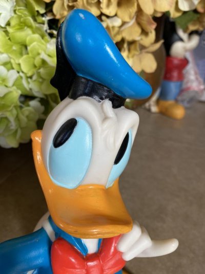 画像1: Disney Donald Duck  Vinyl doll coin bank  / ディズニーのドナルドダック、プラスチック製　貯金箱　