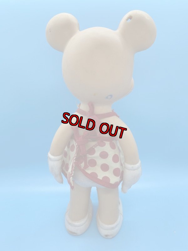 画像3: Disney  Sun Rubber Minnie Mouse Vinyl Squeak  Doll  With Dot Cloth / ディズニー　ミニーマウス　サンラバー　スクィーキードール (3)