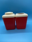 画像13: Red Plastic  Canister　With Lid  Set　Of 6 / レッド　プラスチック製　蓋付きキャニスター　6個セット　50‘s (13)