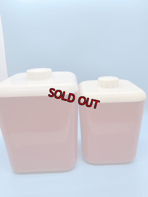 画像8: Red Plastic  Canister　With Lid  Set　Of 6 / レッド　プラスチック製　蓋付きキャニスター　6個セット　50‘s (8)