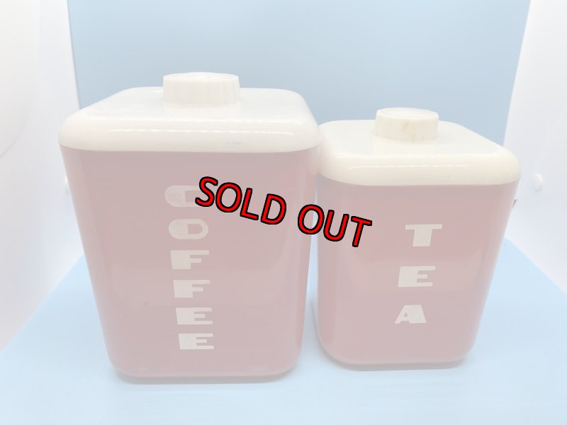 画像6: Red Plastic  Canister　With Lid  Set　Of 6 / レッド　プラスチック製　蓋付きキャニスター　6個セット　50‘s (6)