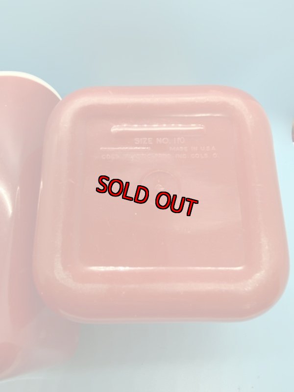 画像10: Red Plastic  Canister　With Lid  Set　Of 6 / レッド　プラスチック製　蓋付きキャニスター　6個セット　50‘s (10)