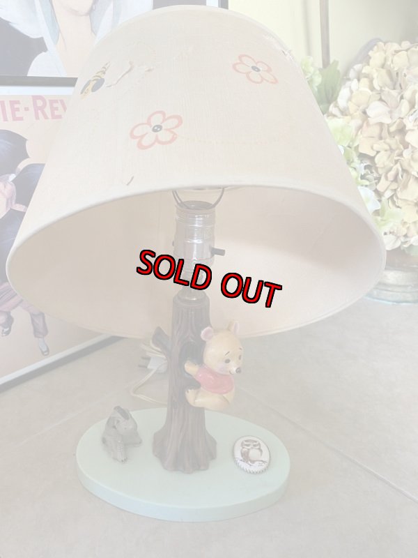 画像1: Disney Winnie The Pooh Nersary Light Paper Shade Lamp / ディズニー　クマのプー、ペーパーシェード　ランプ (1)