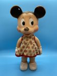 画像1: Disney  Sun Rubber Minnie Mouse Vinyl Squeak  Doll  With Dot Cloth / ディズニー　ミニーマウス　サンラバー　スクィーキードール (1)