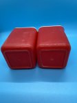 画像11: Red Plastic  Canister　With Lid  Set　Of 6 / レッド　プラスチック製　蓋付きキャニスター　6個セット　50‘s (11)
