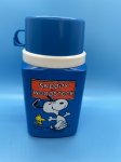 画像1: Peanuts Snoopy Blue Plastic Thermos /  スヌーピーのプラスチック製青いサーモス、水筒 (1)