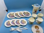 画像1: Barbie Mini kids toy Plastic cups,dishes set of 19 / バービーのプラスチック製ミニチュア、プレイセット　16ピース (1)