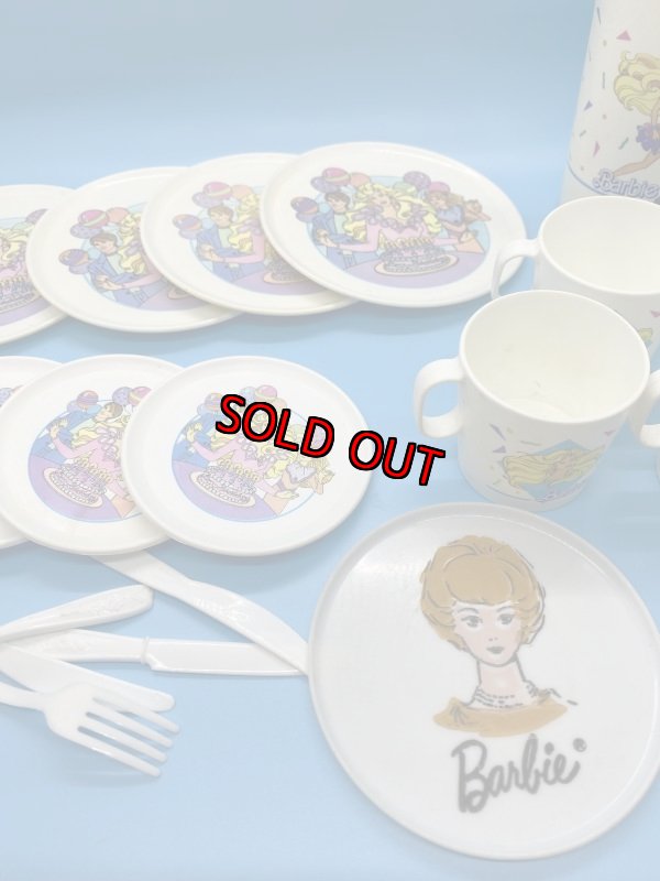 画像5: Barbie Mini kids toy Plastic cups,dishes set of 19 / バービーのプラスチック製ミニチュア、プレイセット　16ピース (5)