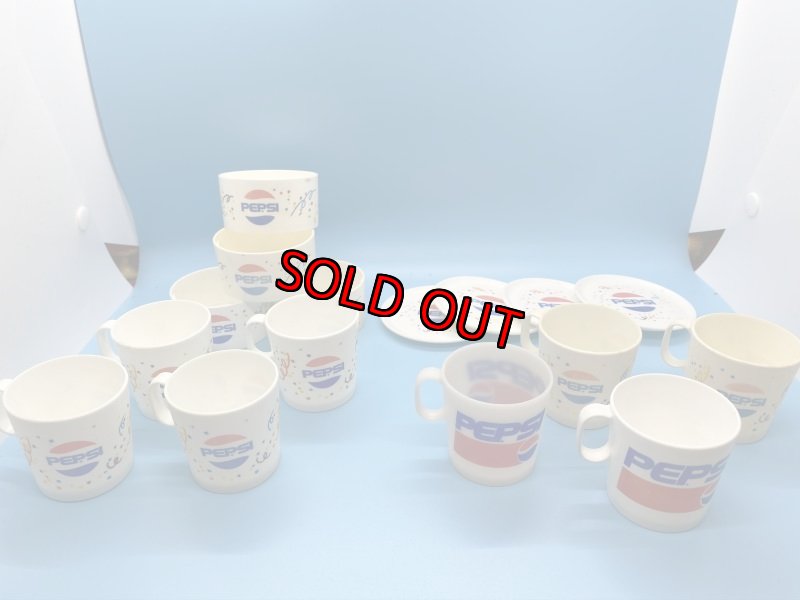 画像2: Pepsi Mini kids toy Plastic cups,dishes set of 16 / ペプシのプラスチック製ミニチュア、プレイセット　16ピース (2)