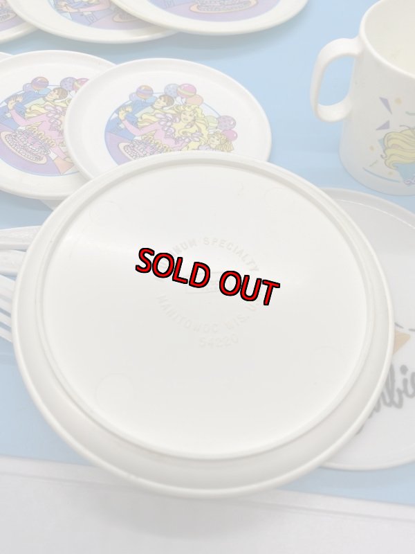 画像6: Barbie Mini kids toy Plastic cups,dishes set of 19 / バービーのプラスチック製ミニチュア、プレイセット　16ピース (6)