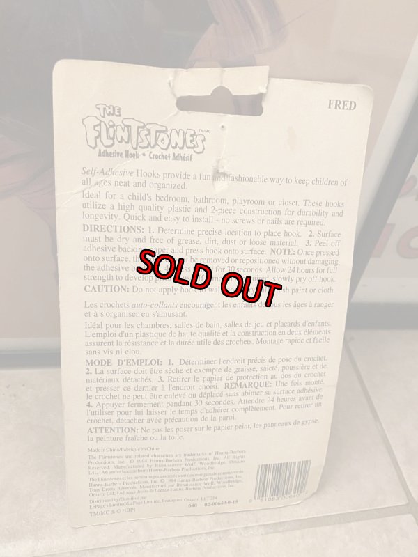画像4: Hanna Barbera Flintstones Achesive Wall Hook /  フリントストーンズ、壁かけフック (4)