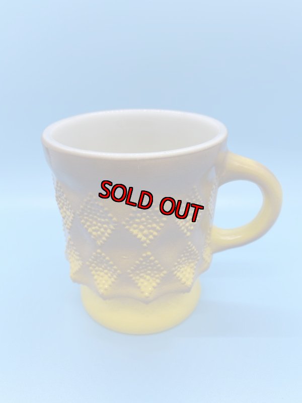 画像1: Fire King Yellow & Brown Kimberly  Mug / ファイヤーキング　キンバリー　イエロー＆ブラウン　マグ　(B) (1)