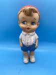 画像1: White Shirt、Blue Pants Boy Edward Mobley Vinyl Squeak Doll 1958 / 白シャツ,ブルーパンツの男の子、エドワード　モブレイ社　ソフビ、ラバードール　50年代 (1)