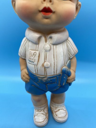 画像2: White Shirt、Blue Pants Boy Edward Mobley Vinyl Squeak Doll 1958 / 白シャツ,ブルーパンツの男の子、エドワード　モブレイ社　ソフビ、ラバードール　50年代