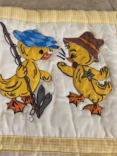 画像2: Appriques  Fabric Blanket / アップリケ　キルト　ブランケット