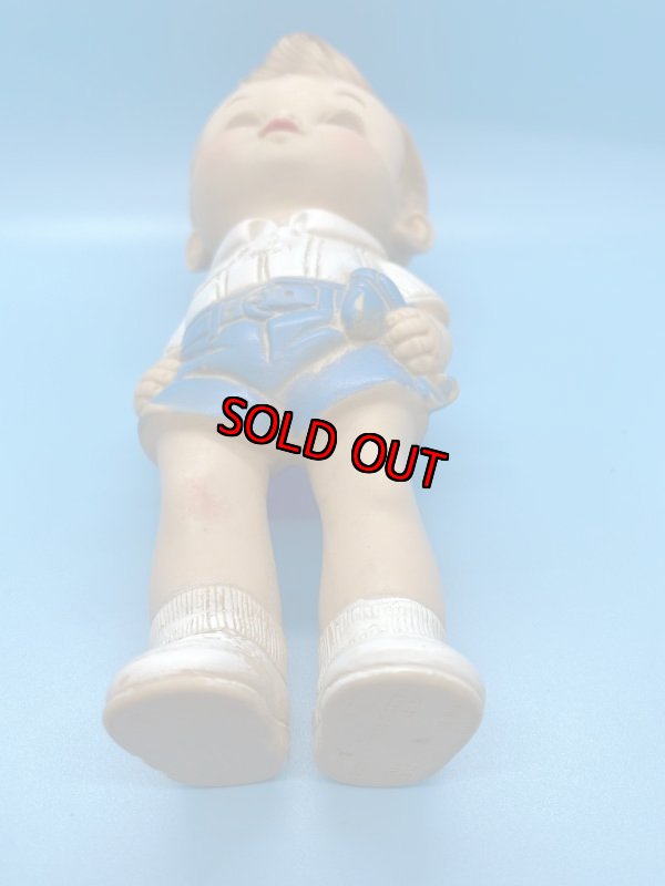 画像5: White Shirt、Blue Pants Boy Edward Mobley Vinyl Squeak Doll 1958 / 白シャツ,ブルーパンツの男の子、エドワード　モブレイ社　ソフビ、ラバードール　50年代 (5)